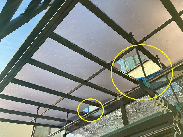 中央市　テラス屋根張り替え工事